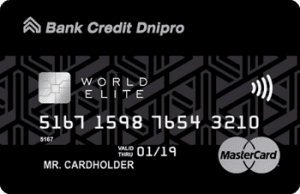 Кредитна картка ELITE PRIVATE MasterCard - від Банк Кредит Дніпро
