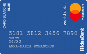 Кредитна картка Card Blanche Blue MasterCard - від Ідея Банк