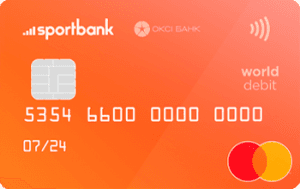 Кредитная карта sportbank MasterCard - от Спортбанк