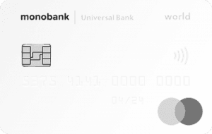 Платіжна карта Біла MasterCard - від монобанк