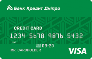 Кредитная карта Свободная наличность Visa - от Банк Кредит Днепр